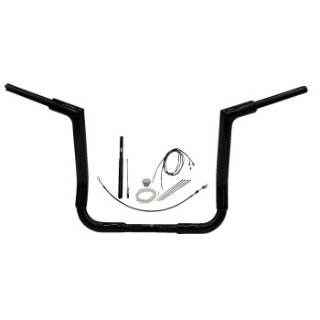 Fat Baggers, Inc. - Fat Baggers, Inc. 1-1/2in. EZ Install Flat Top Handlebar Kit - Black - 619014-B