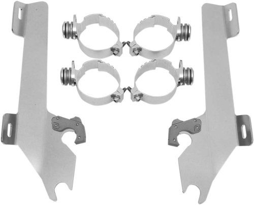 Memphis Shades - Memphis Shades Trigger-Lock Mount Kit for Batwing Fairing - Polished - MEK1904