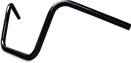 Flanders - Flanders 1in. Mini Ape Hanger Classic Bend Handlebar - Knurled and Drilled - Black - 650-48096