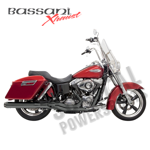 Bassani Manufacturing - Bassani Manufacturing Road Rage 2:1 Long Megaphone Exhaust System - Chrome with Fluted Black End Cap - 1D28RB