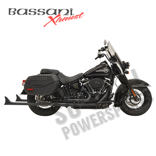 Bassani Manufacturing - Bassani Manufacturing True Duals with 36in. Fishtail Mufflers - No Baffle - Black - 1S76EB36