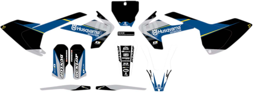 DCOR - DCOR COR 9 Husqvarna Race Complete Graphics Kit - Black - 20-70-102