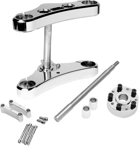 Accutronix - Accutronix 49mm Wide-Glide Conversion Kit - 5 Deg. Rake - Chrome - TWD549-ESCK6