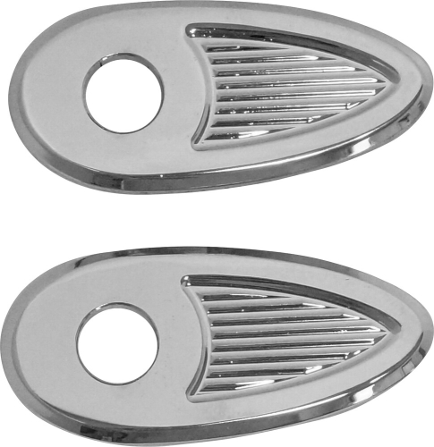 Kodlin - Kodlin Fender Strut Turn Signal Adapters - Chrome - K68485