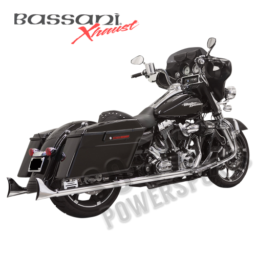 Bassani Manufacturing - Bassani Manufacturing 2-1/4in. Fishtail Slip-On - 33in. with Baffle - 1F27E33