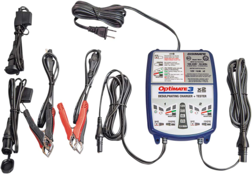 Tecmate - Tecmate Optimate 3 Complete 12V Battery Charger - 2-Bank - TM-451