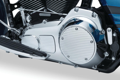 Kuryakyn - Kuryakyn Finned Derby Cover - Chrome - 9748