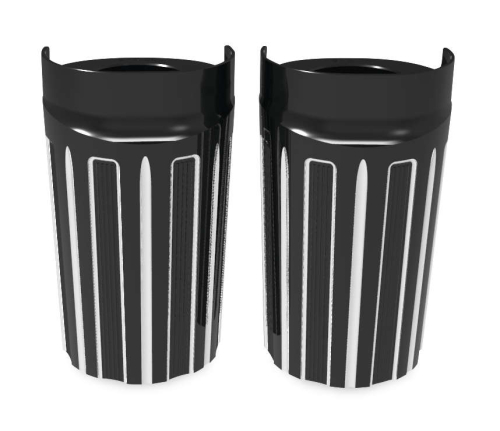 Arlen Ness - Arlen Ness 10-Gauge Fork Boot Covers - Black - 20-015