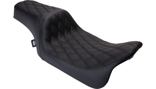 Drag Specialties - Drag Specialties Performance Predator 1-Up Seat - Double Diamond - Black Thread - 0801-1483