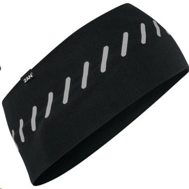 Zan Headgear - Zan Headgear Sportflex Series Headband - HBL114R - Reflective Black - OSFM