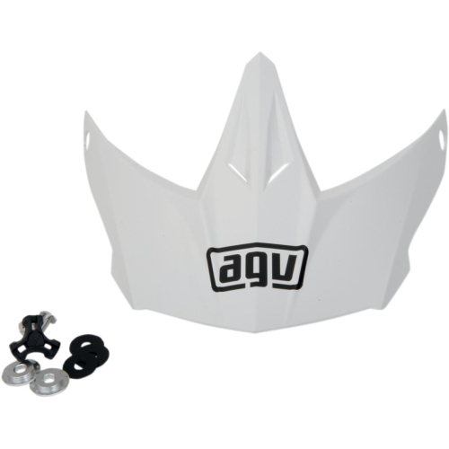 AGV - AGV Visor with Screws for AX-8/EVO Helmets - White - KIT75002001
