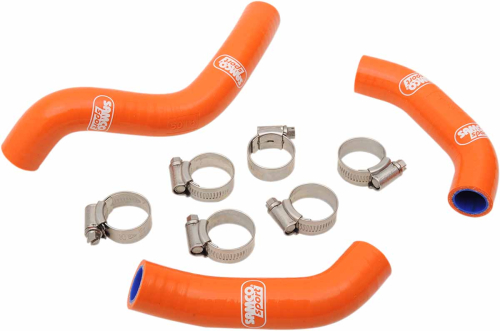 Moose Racing - Moose Racing Radiator Hose/Clamp Kit - Orange - 1902-1184