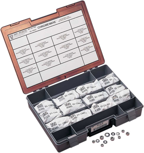 Drag Specialties - Drag Specialties Chrome Washer and Hex Nut Assortment - MK509
