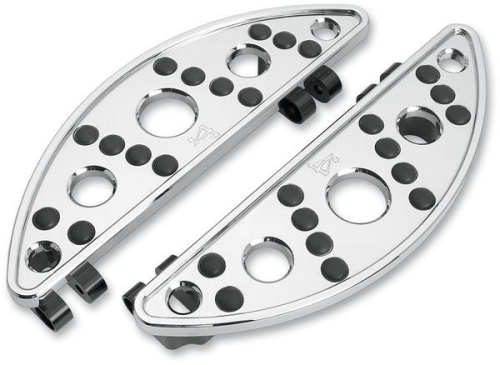 Battistinis Custom Cycles - Battistinis Custom Cycles Short Driver Floorboards - 12in. - Semi-Circle - Chrome - 06-824