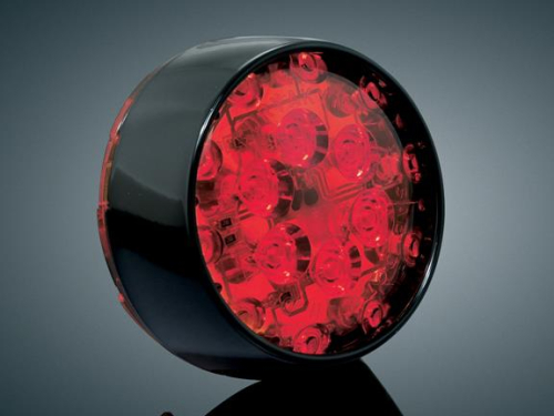 Kuryakyn - Kuryakyn LED Rear Turn Signal Inserts - Bullet Style - Gloss Black Bezel/Red Lens - 5457