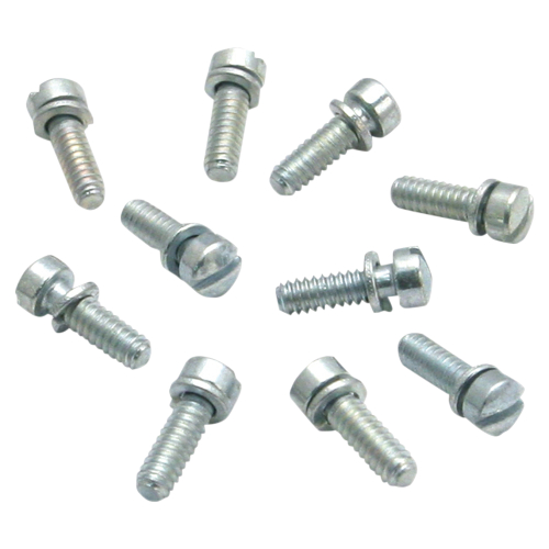 S&S Cycle - S&S Cycle Slotted Screws with Lock Washer - 10-24 x 3/4in. - 50-0063