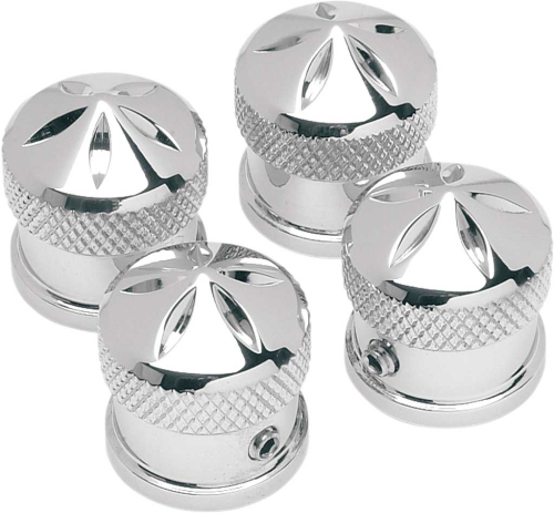 Accutronix - Accutronix Gothic Headbolt Covers - Chrome - HBC001-GC