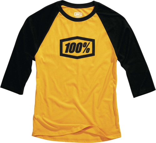 100% - 100% Sanction Essential 3/4 Sleeve Tech Shirt - 35009-009-10 - Goldenrod - Small