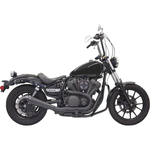 Bassani Manufacturing - Bassani Manufacturing Road Rage 2-Into-1 Exhaust System with Upswept Megaphone Muffler - 3B12RB
