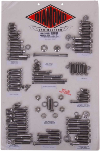 Diamond Engineering - Diamond Engineering 12-Point Polished Stainless Steel Custom Transformation Kit - PB664S