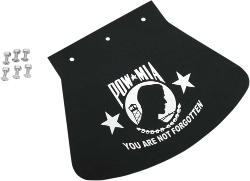 Drag Specialties - Drag Specialties Rubber Mud Flaps - Large - POW-MIA - 1420-0046