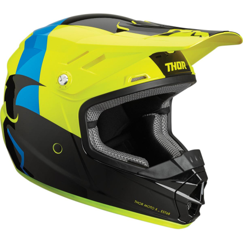 Thor - Thor Sector Shear Youth Helmet - 0111-1165 - Black/Acid - Small