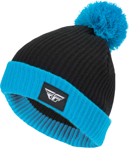 Fly Racing - Fly Racing Fly Pom Beanie - 351-0821 - Blue/Black - OSFA