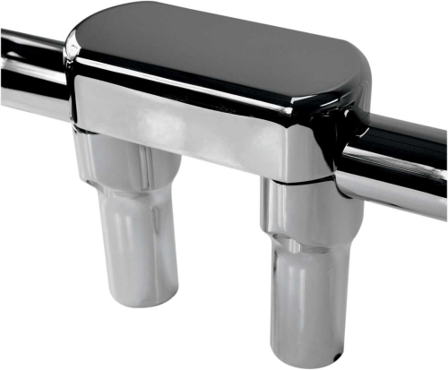 Drag Specialties - Drag Specialties Handlebar Riser/Top Clamp Kit with 1-1/2in. Clamping Area - 4in. Tall - Chrome - 0602-0604