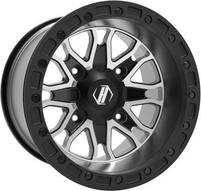 Hiper Wheel - Hiper Wheel Raptor Wheel - 14x8 - 4+4 Offset - 4/110 - Machined/Black - 1480-YRSCM-44-SBL-CM