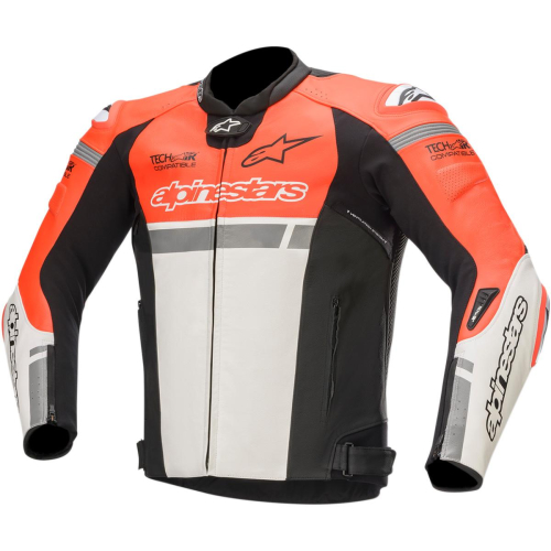 Alpinestars - Alpinestars Missile Ignition Airflow Leather Jacket - 3100220-3001-60 - Red/White/Black - 60