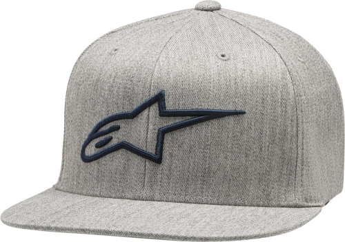 Alpinestars - Alpinestars Ageless Flat Bill Hat - 1035-81015-1171-SM/M - Gray Heather/Navy - Sm-Md