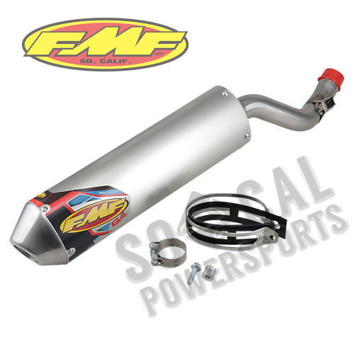 FMF Racing - FMF Racing Q4 Spark Arrestor Slip-On - Stainless Midpipe - 041339