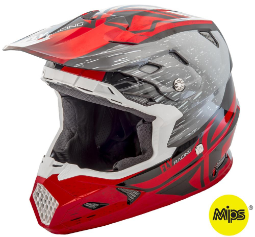 Fly Racing - Fly Racing Toxin Resin Youth Helmet - 73-8522-2-YM - Red/Black - Medium