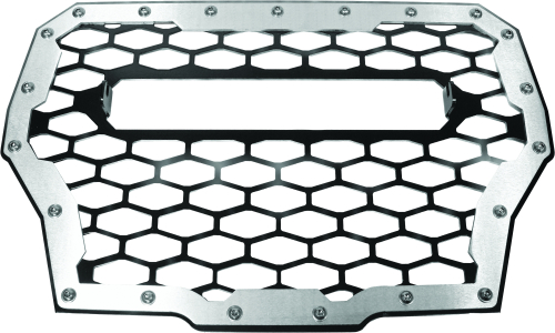 ModQuad - ModQuad Front Grill without 10in. Light Bar - Black/Silver - RZR-FGL-T-BLK