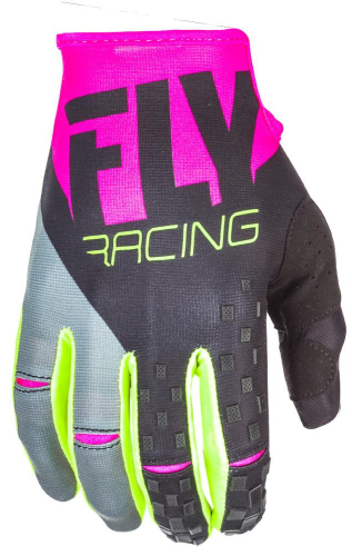 Fly Racing - Fly Racing Kinetic Gloves  - 371-41912 - Neon Pink/Hi-Vis - 2XL