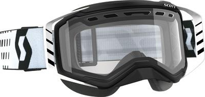 Scott USA - Scott USA Prospect Snowcross Goggles - 262581-1007043 - Black/White / Clear Lens - OSFM
