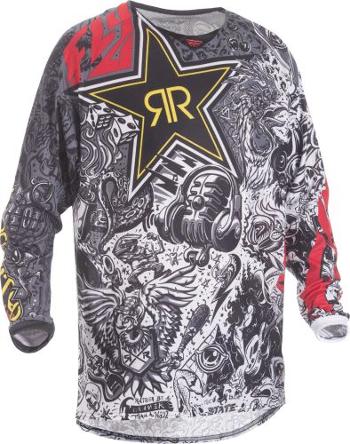 Fly Racing - Fly Racing Kinetic Rockstar Mesh Jersey - 371-329L - Black - Large