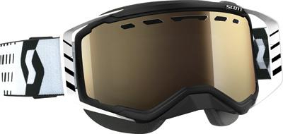 Scott USA - Scott USA Prospect Snowcross Goggles - 262581-1007245 - Black/White / Light Sensitive Bronze Chrome - OSFM