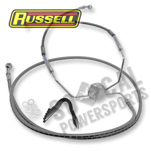 Russell - Russell Braided Front Brake Line Kit - Lowers Only - Stainless - R08779S