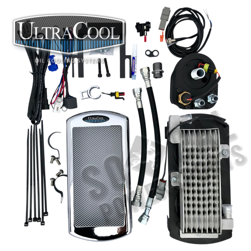 UltraCool - UltraCool Above Regulator Mounted Oil Cooler Kit - Chrome - ST-1C