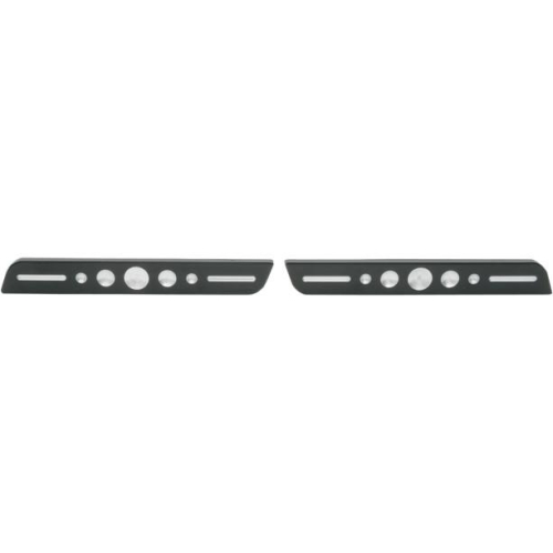 Drag Specialties - Drag Specialties Saddlebag Latch Inserts - Dimpled Billet - Matte Black Powdercoat - 3501-0675