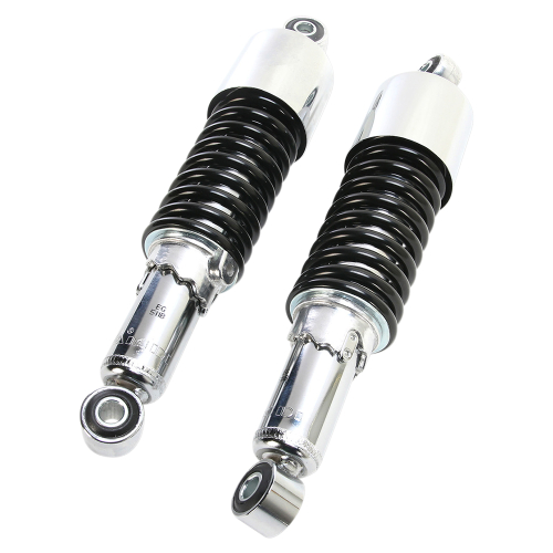 Emgo - Emgo Custom Eye Lower Mounting Shorty Shocks - w/o Shroud - Chrome/Black - 17-05700
