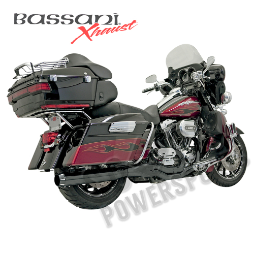 Bassani Manufacturing - Bassani Manufacturing B4 Straight Exhaust System - Black Ceramic - FLH-757B