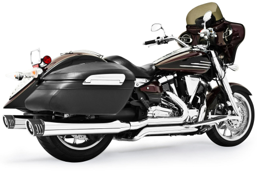 Freedom Performance - Freedom Performance Racing Dual Exhaust System - Chrome Mufflers - Black Tips - MY00116