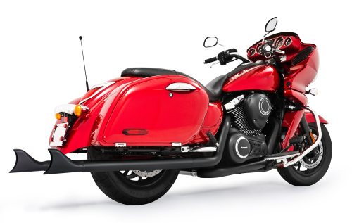 Freedom Performance - Freedom Performance Sharktail Dual Exhaust System - Long Length - Black - MK00048