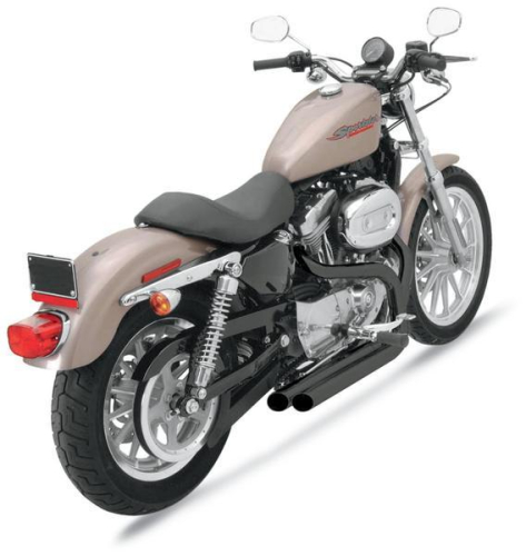 Bassani Manufacturing - Bassani Manufacturing Pro Street Exhaust System - Slash-Cut - Black - XL4-325FCLB
