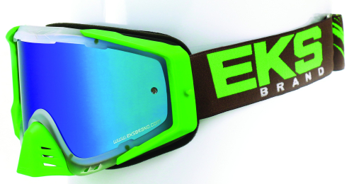 EKS Brand - EKS Brand Go-X EKS-S Goggles - 06750125 - Cyan/Fluorescent Green/Black / Mirror Green Lens - OSFM