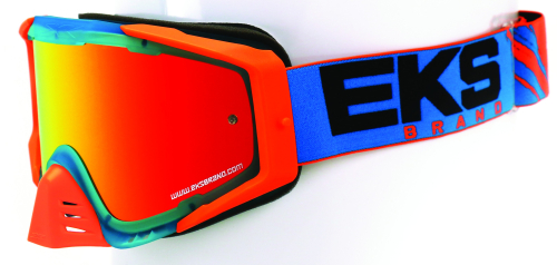 EKS Brand - EKS Brand Go-X EKS-S Goggles - 06750145 - Cyan/Fluorescent Orange/Black / Mirror Red Lens - OSFM