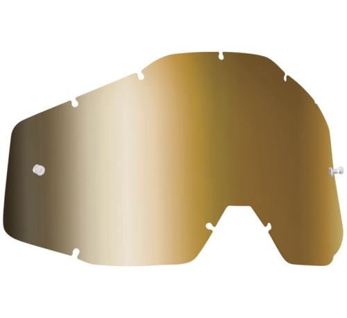 FMF Racing - FMF Racing Replacement Lens for PowerBomb/PowerCore Goggles - Anti-Fog - True Gold Mirror - F-59006-00005