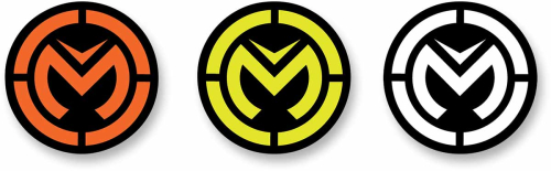 Moose Racing - Moose Racing Moose Icon Color Decals - 2in. Round - Orange/Yellow/White - 4320-2021